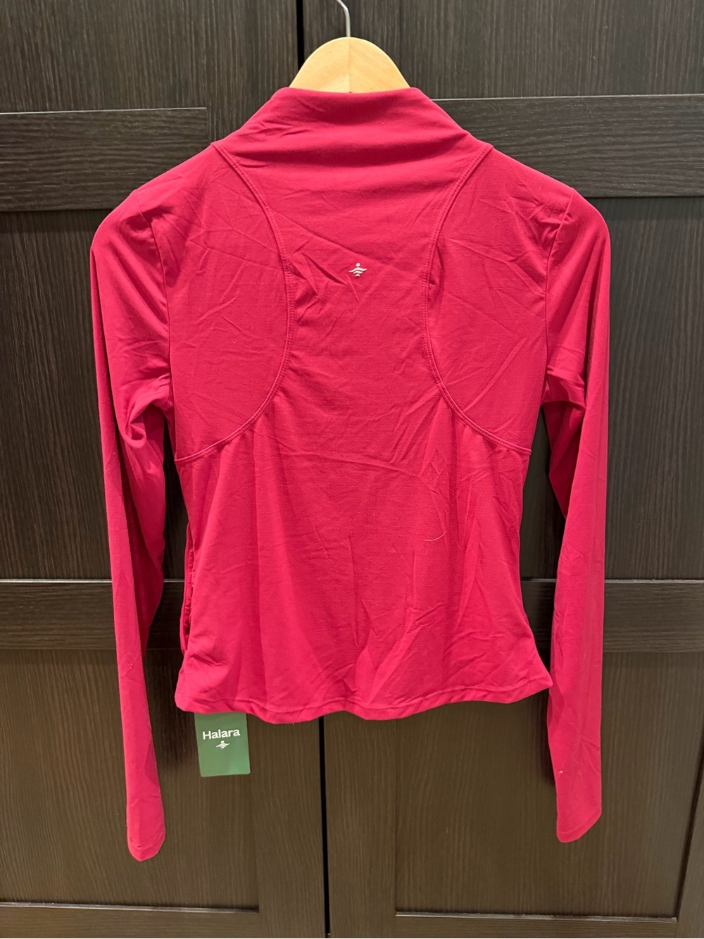 NWT Halara Berry Pink Full Zip Active Jacket Thumbholes Fitted Athletic Sz S - Picture 4 of 6